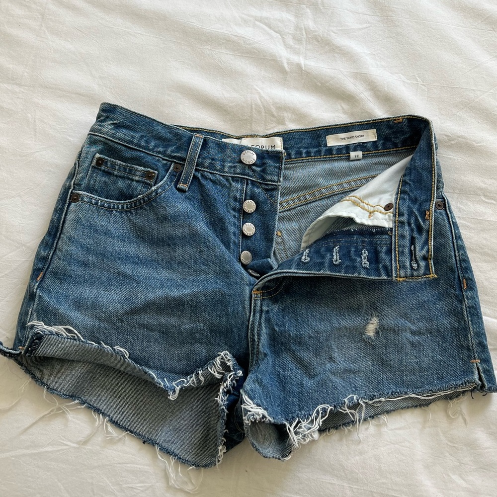 The Denim Forum mid-rise shorts